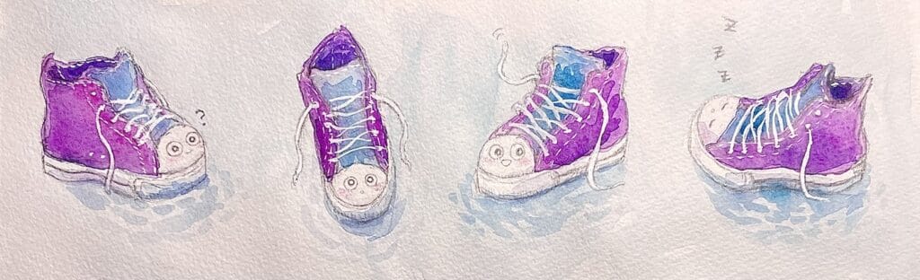 The Left Shoe in Watercolor